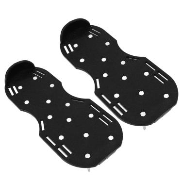 Imagem de Ferramentas de Ervas Daninhas do Jardim Scarifier Manual do Gramado, Sapatos de Aerador de Gramado Raspadores de Grama Com Fivela de Metal para a Indústria da Construção (Preto)