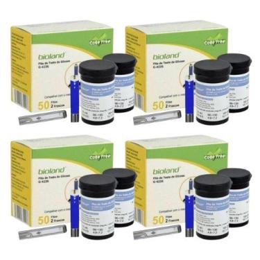 Imagem de 200 fitas para medir glicose Bioland Para medidor G500 / G425S