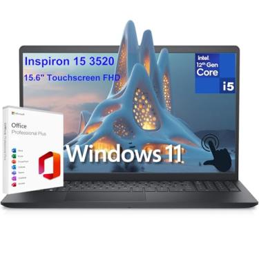 Imagem de Dell Laptop Inspiron 15 3520 3000 de 15,6 polegadas com tela sensível ao toque FHD, Intel 10-Core i5-1235U de 12ª geração (Beat i7-1195G7), 16 GB DDR4 RAM, SSD PCIe de 1 TB, WiFi, Windows 11 S,