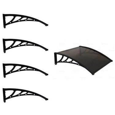 Imagem de Kit Com 4 Suporte Para Toldo Policarbonato Universal Mão Francesa Abs 