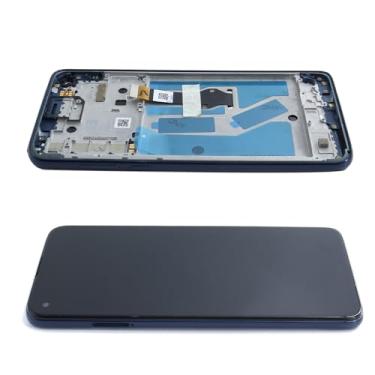 Imagem de Avvood Moldura de substituição para Motorola Moto G8 Power Screen XT2041-1 XT2041-3 16.3 cm LCD Display Touch Screen Digitalizador Assembléia com moldura azul