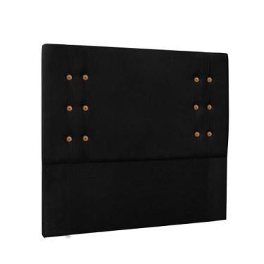 Imagem de Cabeceira Gênova Para Cama Box Casal 140 Cm Suede Preto - D'rossi - DR