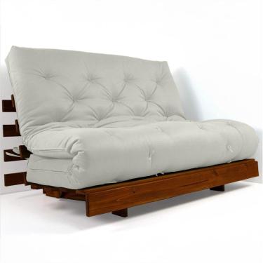 Imagem de Sofá Cama Casal Futon Tokio D33 Madeira Maciça Cor Imbuia Ii