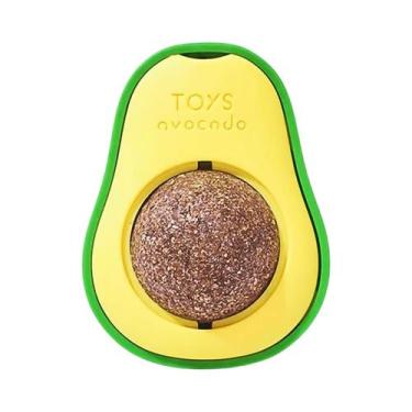 Imagem de Brinquedo Interativo Para Gatos Bola Catnip Abacate estimula - Maylon 