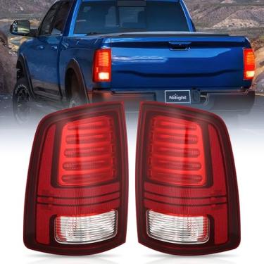 Imagem de Nilight Conjunto de lanterna traseira compatível com Dodge Ram 1500 2018 Ram 2500 3500 de fábrica 3500 3500 LED de fábrica estilo original do motorista e luz traseira do lado do passageiro substitui