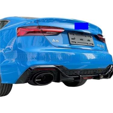 Imagem de Difusor de lábio de para-choque traseiro preto brilhante compatível com o novo A5 B9.5 S5 S-Line Hatchback 2021-2022 acessórios para carro(1 Pcs2)