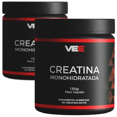 Imagem de Kit 2x Creatina 100% Pura Monohidratada Pote 150g Suplemento em Pó Creatine 50 Porções Academia Treino Pó Creatine Ganho Muscular Hipertrofia Força Energia Resistência - VEE