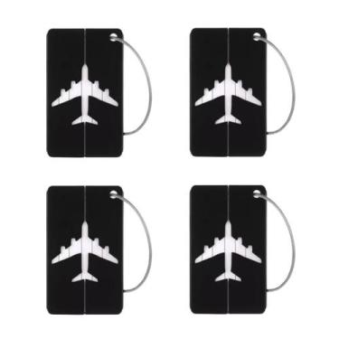 Imagem de Kit 04 Tag Etiqueta De Mala e Mochila - Preto - We Go To