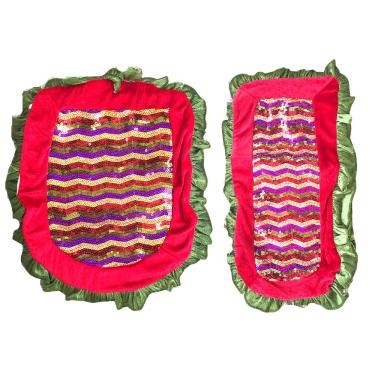 Imagem de Jogo Banheiro Natal 2 Peças Veludine e Paetês Super Saldão.