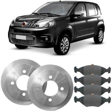 Imagem de Kit Pastilha Disco Freio Uno 1.0 2010 A 2018 Dianteiro Solido