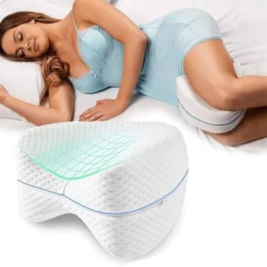 Imagem de Almofada Ortopédica para Pernas e Joelhos | Alívio de Dores nas Costas, Quadris, Joelhos, Articulações e Nervo Ciático | Travesseiro Ortopédico para Pernas com Suporte Ergonômico para Dormir Melhor