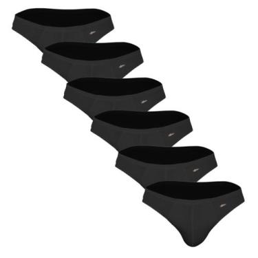 Imagem de Kit 6 Cuecas Slip Zorba Light Confortável Forro Frontal 100% Algodão, 