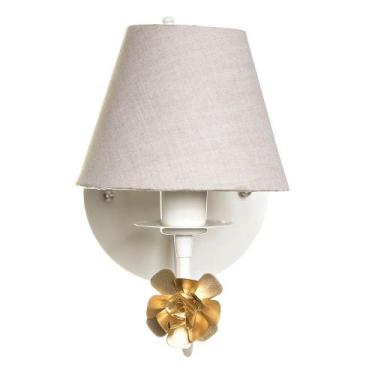 Imagem de Arandela Decorativa Alumínio Flor Dourada - 15 cm - Potinho de mel