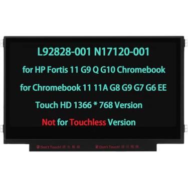 Imagem de L92828-001 N17120-001 Tela sensível ao toque de 11,6 polegadas de substituição para HP Fortis 11 G9 Q G10 Chromebook 11 G8 EE G9 EE G7 G6 EE 11A G6 G7 G8 G9 EE LCD Display Panel 40 Pinos (Touch Versão