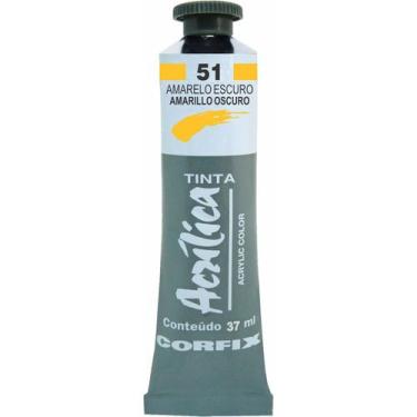 Imagem de Tinta Acrílica 37ml 051 Amarelo Escuro Corfix, 051 - AMARELO ESCURO
