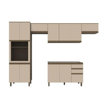 Imagem de Cozinha Modulada 5 Peças Sem Tampo Connect Henn Duna/cristal