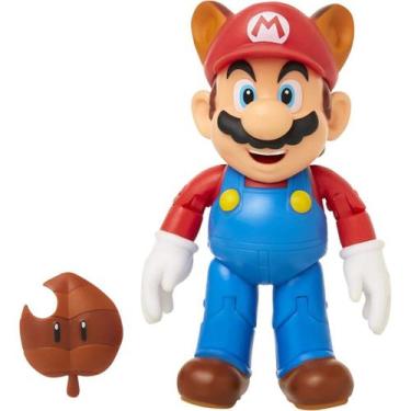 Imagem de Figura Raccoon Mario Super Leaf 10cm Super Mario Sunny 4200