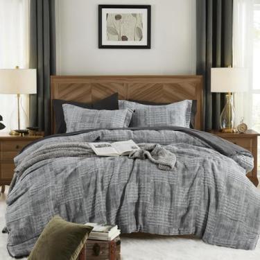Imagem de Conjunto de edredom Mairêve Charcoal Grey King Size 7 peças