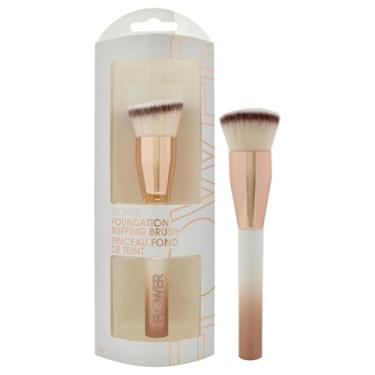 Imagem de FLOWER BEAUTY Pincéis de maquiagem | Pincel de polimento de base | Fórmulas líquidas, em pó ou creme | Fibras sintéticas laváveis macias | 1 peça