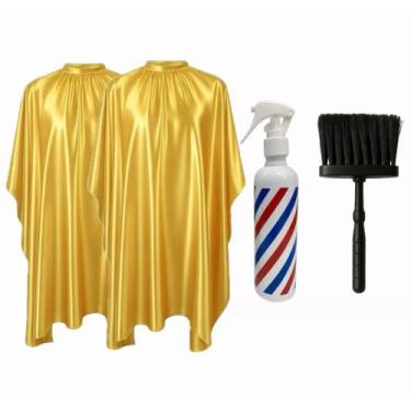 Imagem de Kit 2 Capas De Corte Com Zíper + Borrifador Pole E Espanador - Barbers