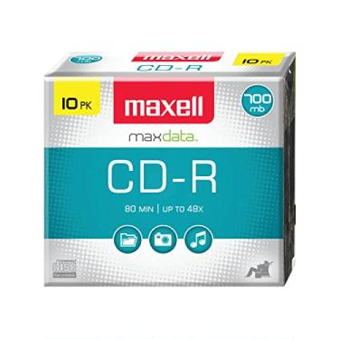 Imagem de Maxell - CD gravável de 700 MB - 10 unidades - Velocidade de gravação até 48x - Compatível com CD e DVD