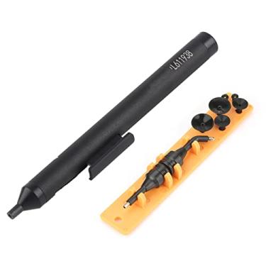 Imagem de Alta Qualide Design Compacto Leve para IC SMD Pickup Tool Kit com 2 Pontas de Sucção 6 Suckers Metal Plástico Preto 13.2cm