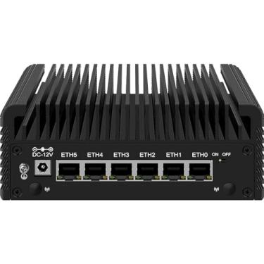 Imagem de HKUXZR Firewall Appliance Mini PC, Intel Celeron N100 Quad Core 6 x Intel I226 2,5 G, Ethernet VPN Router PC AES-NI HDMI DP sem RAM sem SSD