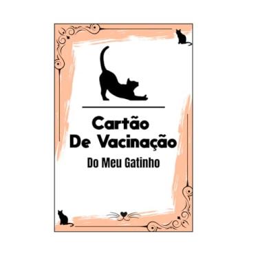 Imagem de Caderneta Cartão de Vacinação para Gatos Personalizado, Modelo Compacto, Controle de Banho e Cuidados, Multicolorido (Laranja)