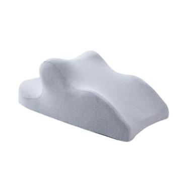 Imagem de IEUDNS Travesseiro de cabeça para baixo com design ergonômico em cunha, macio, confortável, leve, suporte para pernas, travesseiros relaxantes para sala de, Cinza Claro