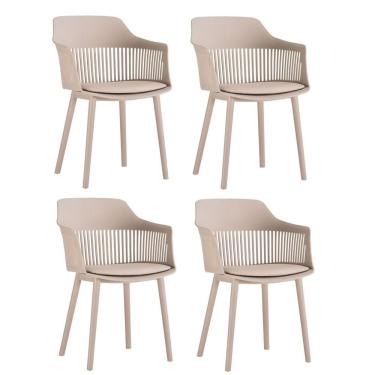 Imagem de Kit 4 Cadeiras Marcela Rivatti Móveis Nude