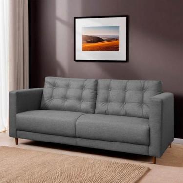 Imagem de Sofá Living Viena 2 Lugares 140cm para Sala Recepção Consultório Linho