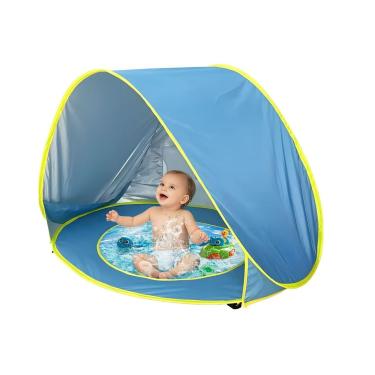 Imagem de PandaEar Tenda De Praia Para Bebês Com Piscina, Abrigo Solar Retrátil E Crianças Pequenas, Bolsa Transporte Portátil Proteção Uv Viagens Ao Ar Livre, Camping