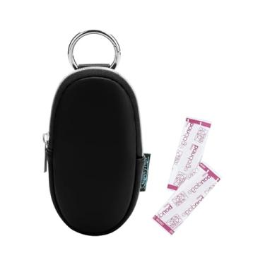 Imagem de Beautyflier Bolsa De Armazenamento Para Bandagens Flexíveis Tecido Band-Aid, Estojo Portátil Pu Primeiros Socorros, Viagem Com Chaveiro, Comporta 10 Bandagens, Serve (Preto)