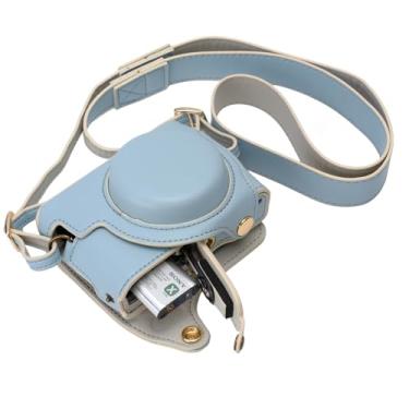 Imagem de Bowan Capa Protetora De Couro Para Câmera Sony Rx100, Vi, Dsc-Rx100 Mark Ii, Iii, Iv, V Vii M6 5A M3 Com Alça Ombro (Azul)