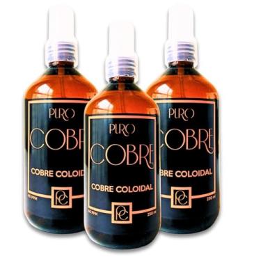 Imagem de Cobre Coloidal 40ppm Spray 250ml Compre 2 Ganhe 1 (750ml) Certificado de Autenticidade 99,99% Vidro