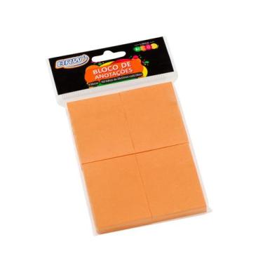 Imagem de Bloco adesivo 38x51 100 fls laranja Brw