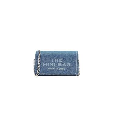 Imagem de Marc Jacobs Mini bolsa de corrente jeans, Lavagem leve, One Size