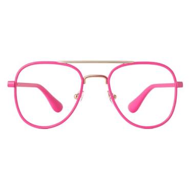 Imagem de Armação De Óculos Infantil Com Lente Sem Grau Menino Menina (Rosa)