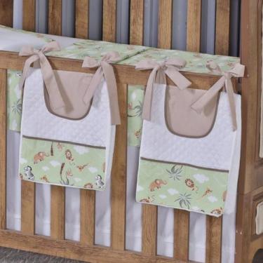 Imagem de Porta Fralda Organizador Quarto de Bebê Menino Menina 2 Peças Com Laço