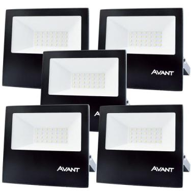 Imagem de 5 Refletor Slim Luz Externa Branca 6500k Bivolt 30w Prova de Água IP65