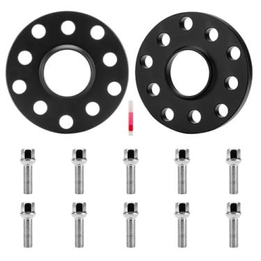 Imagem de AEagle Espaçadores de roda Hubcentric de 15 mm 5 x 100 5 x 112 rosca M14 x 1,5 furo do cubo 57,1 mm para Audi A3 A4 A6 A8 S4 S6 S8 Quattro TT, Golf Passat Jetta Golf, adaptadores de roda de alumínio