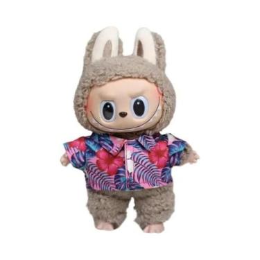 Imagem de Mini Boneca De Pelúcia De 17cm, Acessórios De Roupa, Macacão Xadrez Pa