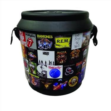 Imagem de Cooler Térmico Capacidade 24 Latas com varias bandas de rock nacionais e internacionais