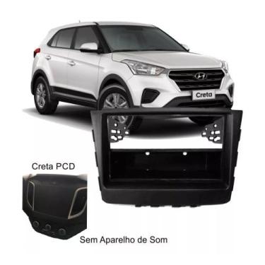 Imagem de Moldura Aparelho de Som Painel Radio 1Din Hyundai Creta Black Piano - 