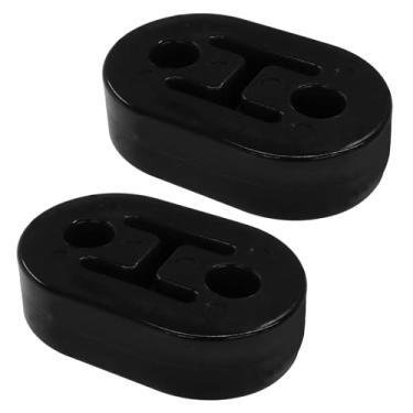 Imagem de Kemcatui 2 peças de cabide de escapamento de borracha, suporte de bucha de escapamento para silenciador isolador para carro Jeep Truck (preto)