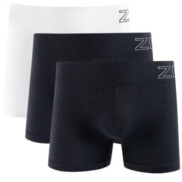Imagem de Kit 3 Cuecas Boxer Masculina Zee Rucci Microfibra Poliamida Seamless -