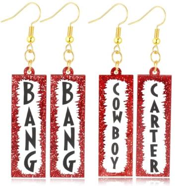 Imagem de Brincos ocidentais de cowboy ocidental, joias para fãs de cowboy Carter, acessório de festa, Medium, Liga de aço, Sem pedra preciosa