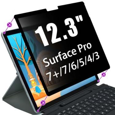 Imagem de Ceydebne Tela de privacidade para Microsoft Surface Pro 7,6, 5,4 - Protetor de tela de privacidade Surface Pro 7,6, 5,4 - Totalmente removível, fácil de instalar, reutilizável, protetor de tela sem