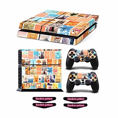Imagem de Adesivo decalque para Ps4, capa adesiva de vinil de corpo inteiro para console e controle PlayStation 4 (inclui 4 adesivos de barra de luz) (PS4, cartão postal)