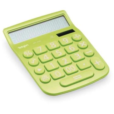 Imagem de Calculadora de Mesa 12 Dígitos MV4136 Verde com Visor EXTRA Grande - E